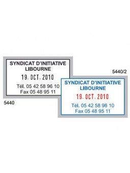 Tampon encreur dateur RECTANGLE 49 x 28 mm | 2 + 2 lignes | TRODAT METAL LINE 5440 | EMPREINTE OFFERTE