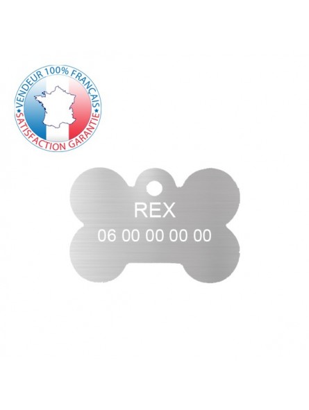 Médaille gravée pour chien os Médaille gravée pour chien os