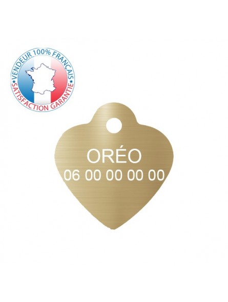 Médaille gravée pour chien or Médaille gravée pour chien or