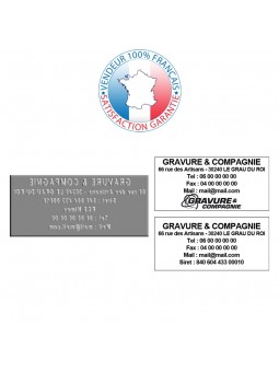 EMPREINTE TRODAT METAL LINE 5204 | Plaque de texte | Timbre caoutchouc pour tampon encreur