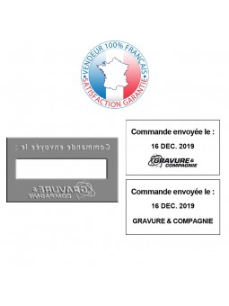 EMPREINTE TRODAT METAL LINE 5431 | Plaque de texte | Timbre caoutchouc pour tampon encreur