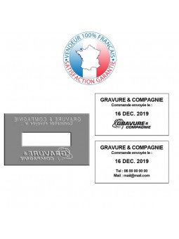 EMPREINTE TRODAT METAL LINE 5440 / 5440/2 | Plaque de texte | Timbre caoutchouc pour tampon encreur