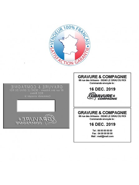 EMPREINTE TRODAT METAL LINE 5460 / 5460/2 | Plaque de texte | Timbre caoutchouc pour tampon encreur