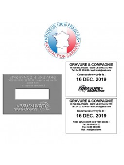 EMPREINTE TRODAT METAL LINE 5480 / 5480/2 | Plaque de texte | Timbre caoutchouc pour tampon encreur