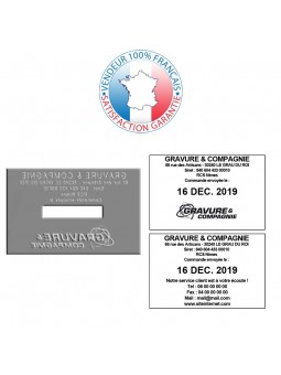 EMPREINTE TRODAT METAL LINE 54110 / 54110/2 | Plaque de texte | Timbre caoutchouc pour tampon encreur