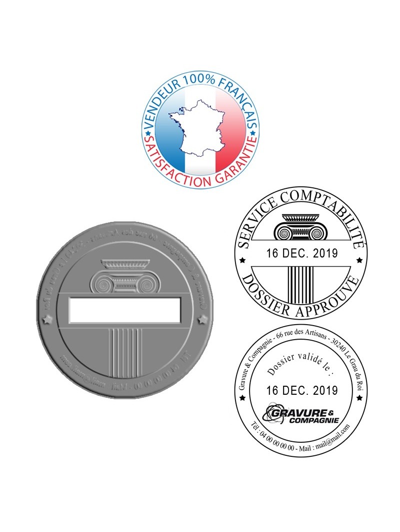 EMPREINTE TRODAT METAL LINE 54140 | Plaque de texte | Timbre caoutchouc pour tampon encreur