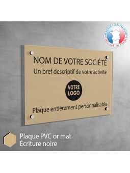 Plaque professionnelle OR MAT