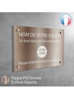 Plaque professionnelle en PVC Bronze médecin