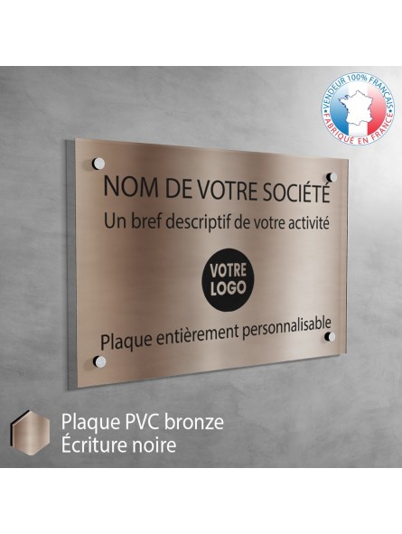 Plaque professionnelle en PVC Bronze médecin Plaque professionnelle en PVC Bronze médecin