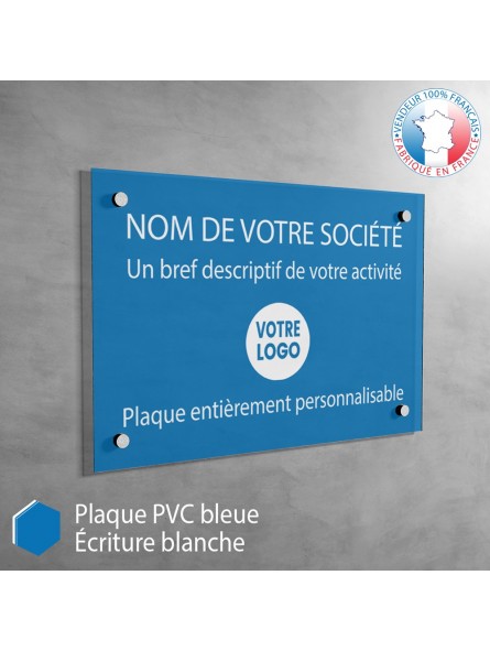 Plaque professionnelle en PVC BLEU Plaque professionnelle en PVC BLEU