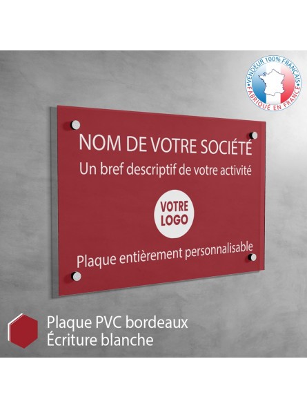 Plaque professionnelle Bordeaux à personnaliser | 30 x 20 cm Plaque professionnelle Bordeaux à personnaliser | 30 x 20 cm