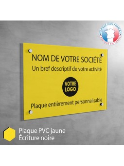 Plaque professionnelle en PVC JAUNE cabinet médical