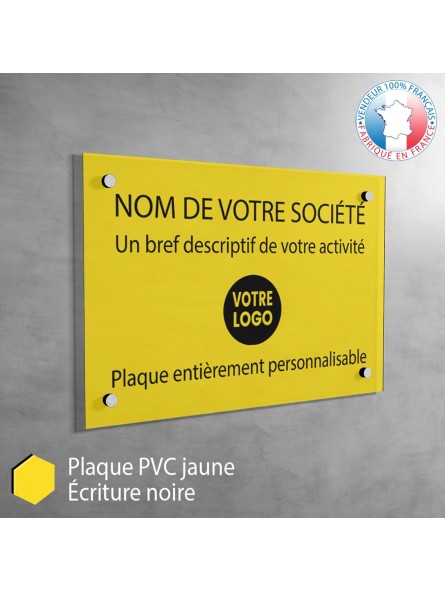 Plaque professionnelle en PVC JAUNE cabinet médical Plaque professionnelle en PVC JAUNE cabinet médical