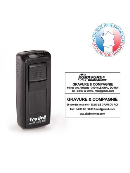 TRODAT PRINTY 9512 | Empreinte 4 lignes 47 x 18 mm offerte