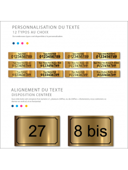 Plaque De Numéro De Rue PVC Fixation Au Choix – Plaque Gravée À Personnaliser 15 x 10 cm ()