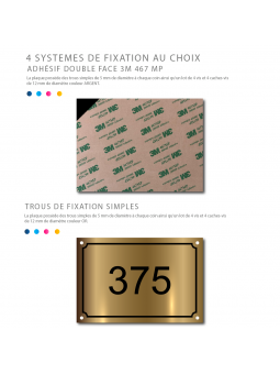 Plaque De Numéro De Rue PVC Fixation Au Choix – Plaque Gravée À Personnaliser 15 x 10 cm ()