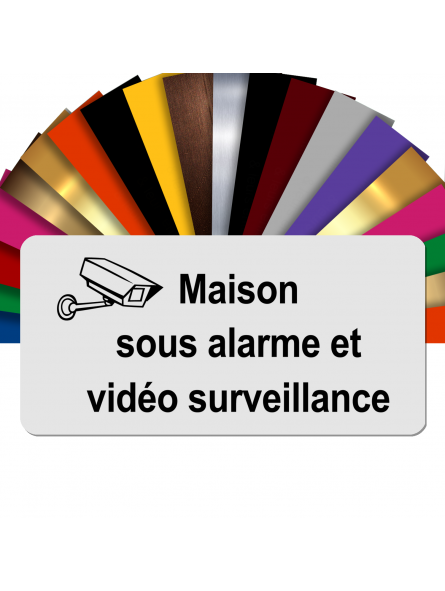 Plaque - Maison Sous Alarme Et Vidéosurveillance - Autocollante – Plaque De Maison PVC Adhésive 10 x 5 cm (Blanc écrit Noir) Plaque - Maison Sous Alarme Et Vidéosurveillance - Autocollante – Plaque De Maison PVC Adhésive 10 x 5 cm (Blanc écrit Noir)