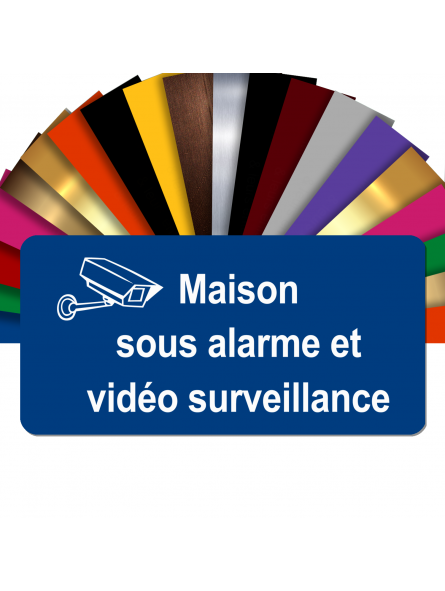 Plaque - Maison Sous Alarme Et Vidéosurveillance - Autocollante – Plaque De Maison PVC Adhésive 10 x 5 cm (Bleu) Plaque - Maison Sous Alarme Et Vidéosurveillance - Autocollante – Plaque De Maison PVC Adhésive 10 x 5 cm (Bleu)