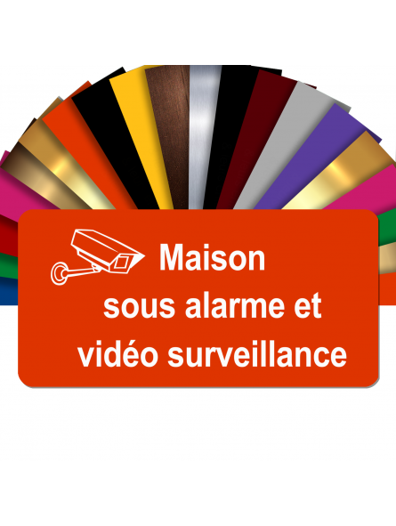 Plaque - Maison Sous Alarme Et Vidéosurveillance - Autocollante – Plaque De Maison PVC Adhésive 10 x 5 cm (Orange) Plaque - Maison Sous Alarme Et Vidéosurveillance - Autocollante – Plaque De Maison PVC Adhésive 10 x 5 cm (Orange)