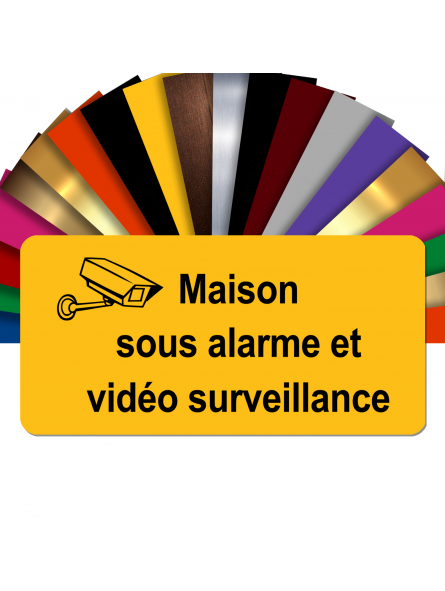 Plaque - Maison Sous Alarme Et Vidéosurveillance - Autocollante – Plaque De Maison PVC Adhésive 10 x 5 cm (Jaune) Plaque - Maison Sous Alarme Et Vidéosurveillance - Autocollante – Plaque De Maison PVC Adhésive 10 x 5 cm (Jaune)