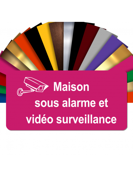 Plaque - Maison Sous Alarme Et Vidéosurveillance - Autocollante – Plaque De Maison PVC Adhésive 10 x 5 cm (Rose) Plaque - Maison Sous Alarme Et Vidéosurveillance - Autocollante – Plaque De Maison PVC Adhésive 10 x 5 cm (Rose)