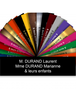 Plaque Boite Aux Lettres Adhésive PVC – Plaque Gravée À Personnaliser 10 x 2,5 cm (Noir)