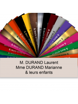 Plaque Boite Aux Lettres Adhésive PVC – Plaque Gravée À Personnaliser 10 x 2,5 cm (Beige)