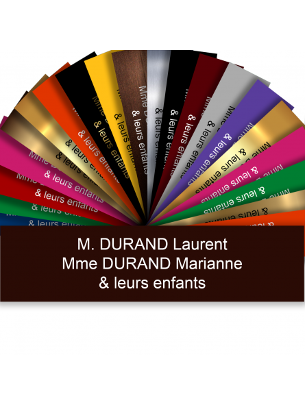 Plaque Boite Aux Lettres Adhésive PVC – Plaque Gravée À Personnaliser 10 x 2,5 cm (Marron) Plaque Boite Aux Lettres Adhésive PVC – Plaque Gravée À Personnaliser 10 x 2,5 cm (Marron)