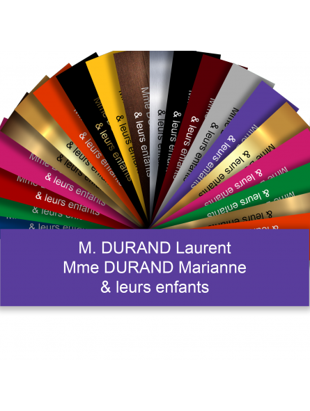 Plaque Boite Aux Lettres Adhésive PVC – Plaque Gravée À Personnaliser 10 x 2,5 cm (Violet) Plaque Boite Aux Lettres Adhésive PVC – Plaque Gravée À Personnaliser 10 x 2,5 cm (Violet)