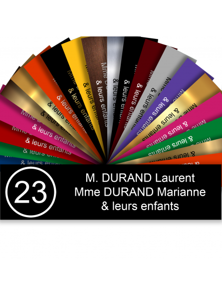 Plaque Boite Aux Lettres Avec Numéro Adhésive PVC – Plaque Gravée À Personnaliser 10 x 2,5 cm (Noir) Plaque Boite Aux Lettres Avec Numéro Adhésive PVC – Plaque Gravée À Personnaliser 10 x 2,5 cm (Noir)