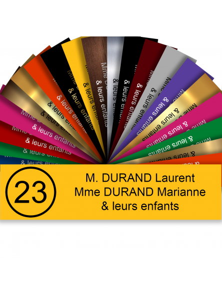 Plaque Boite Aux Lettres Avec Numéro Adhésive PVC – Plaque Gravée À Personnaliser 10 x 2,5 cm (Jaune) Plaque Boite Aux Lettres Avec Numéro Adhésive PVC – Plaque Gravée À Personnaliser 10 x 2,5 cm (Jaune)