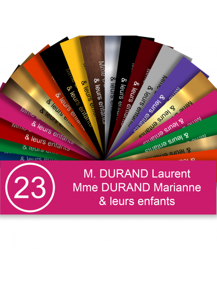 Plaque Boite Aux Lettres Avec Numéro Adhésive PVC – Plaque Gravée À Personnaliser 10 x 2,5 cm (Rose) Plaque Boite Aux Lettres Avec Numéro Adhésive PVC – Plaque Gravée À Personnaliser 10 x 2,5 cm (Rose)
