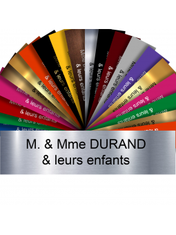 Plaque Interphone Ou Sonnette Adhésive PVC – Plaque Gravée À Personnaliser 6 x 1,5 cm (Gris alu brillant)