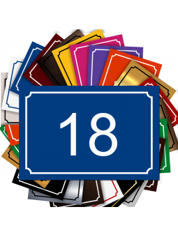 Plaque De Numéro De Rue - Numéro De Maison PVC Fixation Au Choix – Plaque Gravée À Personnaliser 15 x 10 cm (Bleu)