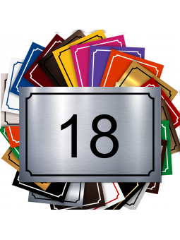 Plaque De Numéro De Rue - Numéro De Maison PVC Fixation Au Choix – Plaque Gravée À Personnaliser 15 x 10 cm (Gris alu brillant)