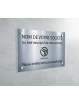 Plaque professionnelle en PVC GRIS ALU BRILLANT médecin