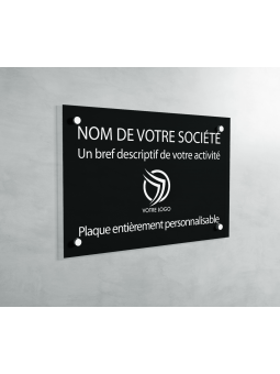 Plaque professionnelle en PVC NOIR médecin