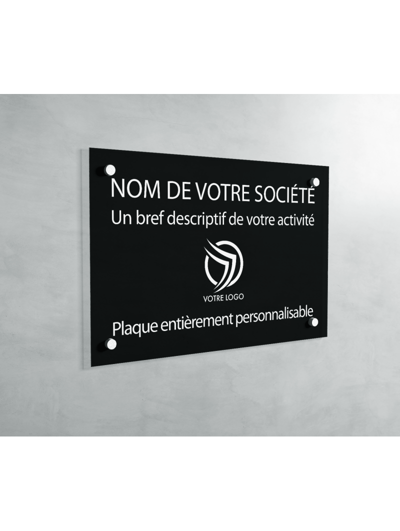 Plaque professionnelle en PVC NOIR médecin