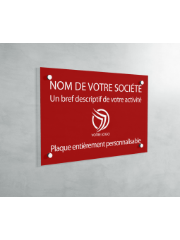 Plaque professionnelle en PVC ROUGE avocat