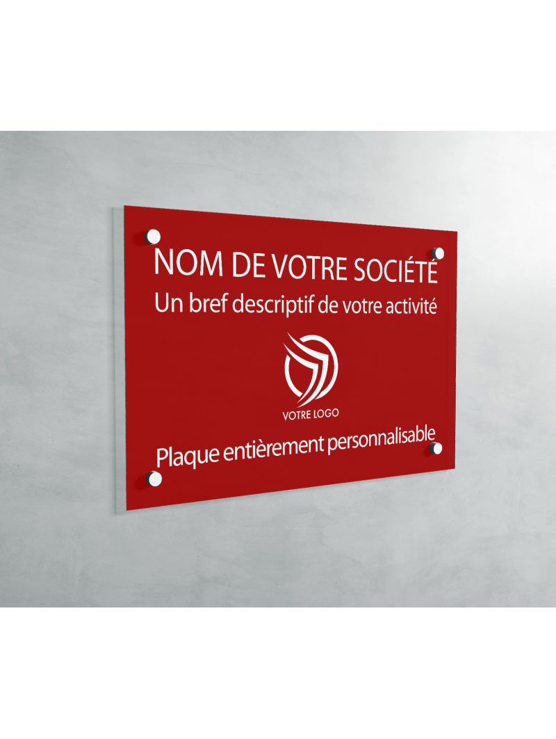 Plaque professionnelle en PVC ROUGE avocat