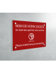 Plaque professionnelle en PVC ROUGE avocat