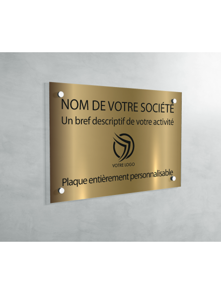 Plaque professionnelle OR MAT Plaque professionnelle OR MAT