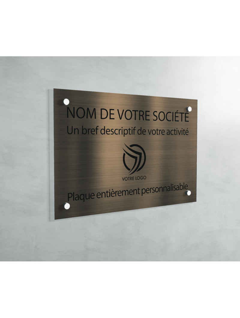 Plaque professionnelle en PVC Bronze médecin