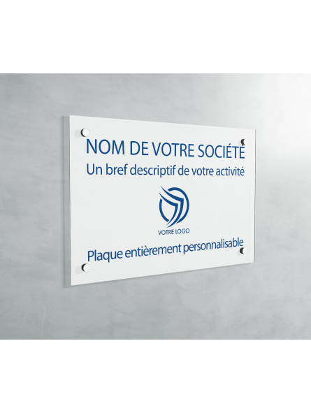 Plaque professionnelle Blanc (bleu) à personnaliser | 30 x 20 cm Plaque professionnelle Blanc (bleu) à personnaliser | 30 x 20 cm