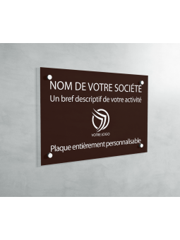 Plaque professionnelle en PVC MARRON avocat