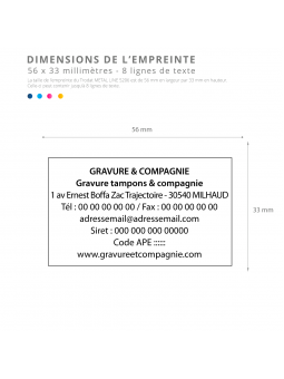 Tampon encreur TRODAT METAL LINE 5206