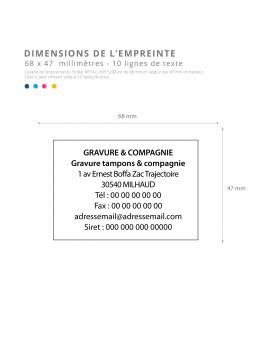 Tampon encreur TRODAT METAL LINE 5208